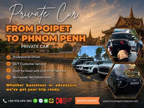 Poipet to Phnom Penh Private Car Transfer